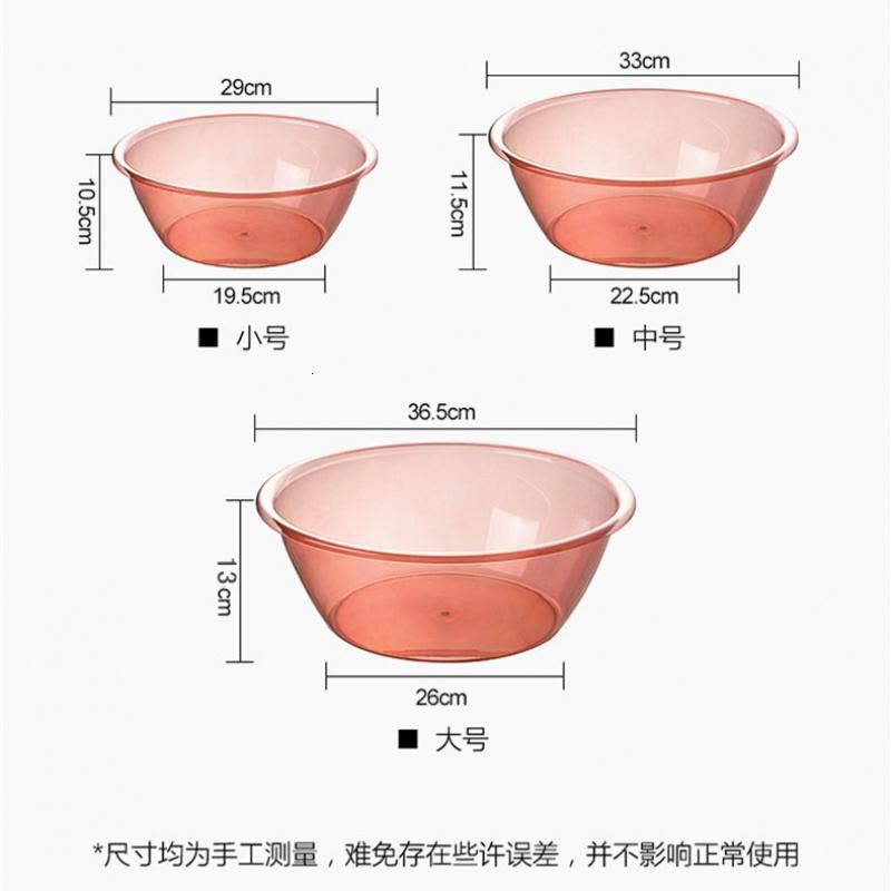 加厚脸盆透明盆宝宝洗脸盆家用儿婴儿盆塑料盆学生宿舍洗衣盆图片
