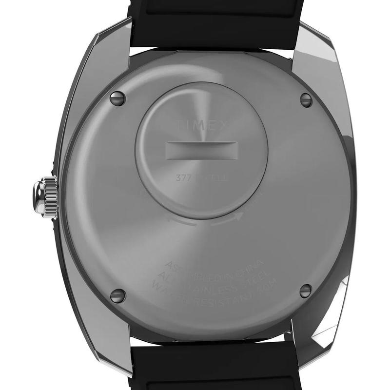 复刻年代赛车石英表黑盘橡胶表带多功能计时腕表高清大图