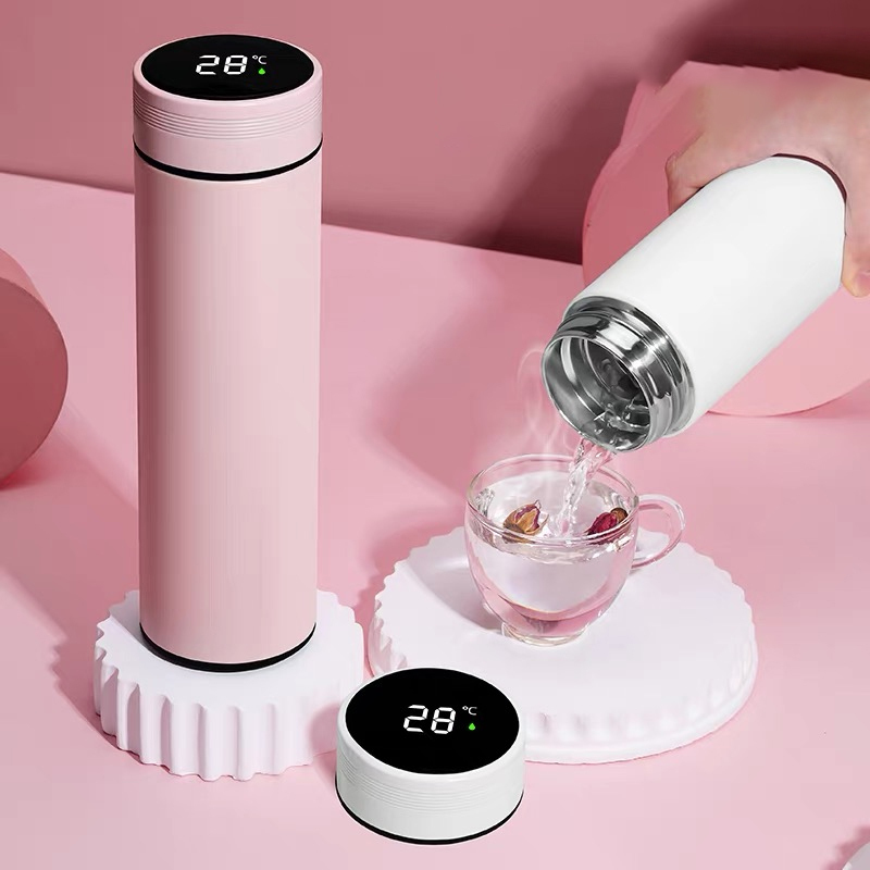 苏宁宜品316不锈钢智能数显保温杯黑STB539高清大图