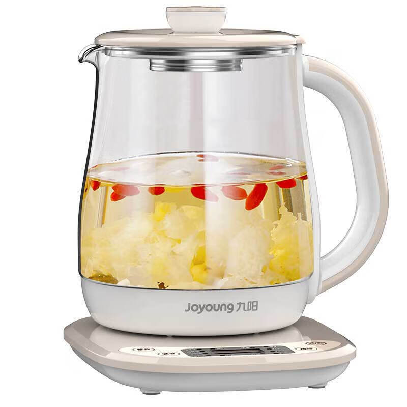九阳(Joyoung)养生壶家用多功能煮茶壶全自动燕窝壶冲奶1.5L小型 K15F-WY310 榛果褐高清大图