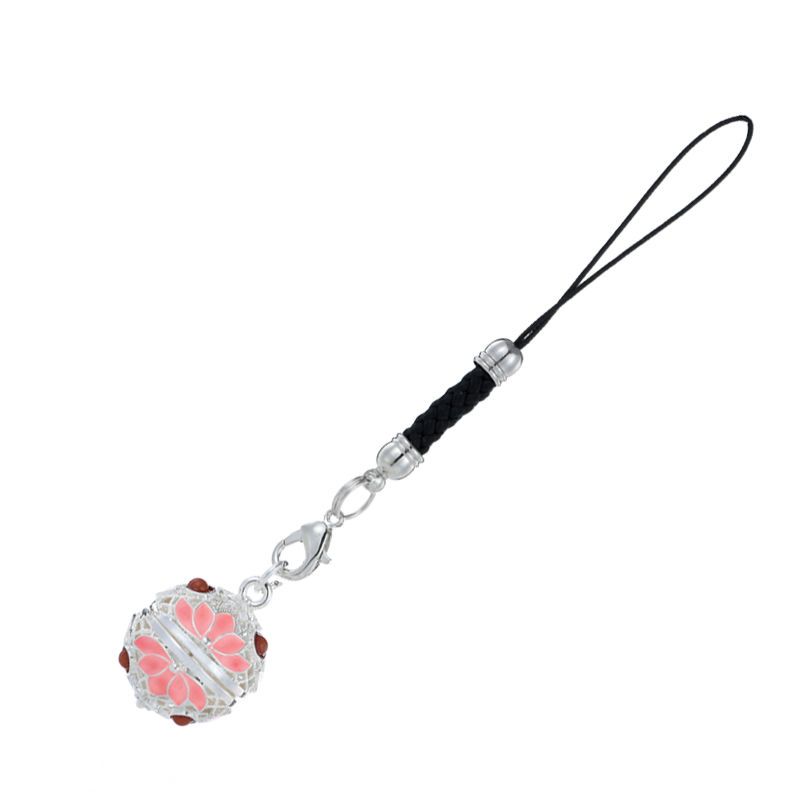 女宫铃吊坠新品驱蚊神器驱蚊手环驱蚊珠时尚驱蚊挂件必备简易|保色银粉宫铃配9颗驱蚊香珠 柠檬味浓香
