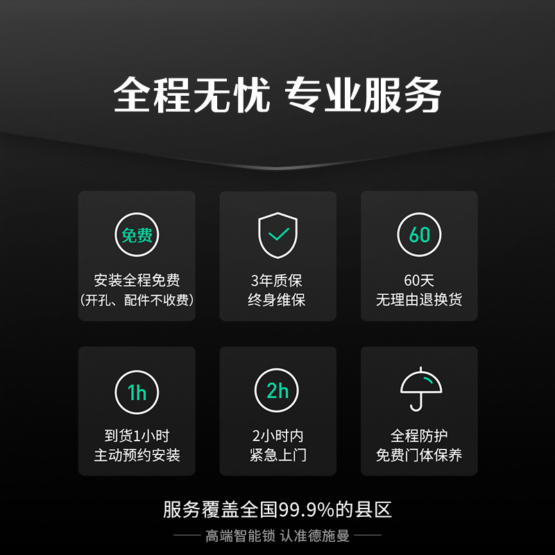 德施曼智能门锁3D人脸识别猫眼大屏密码指纹小嘀Q2FV