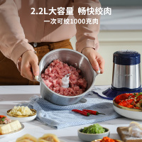 荣事达Royalstar绞肉机家用绞馅机多功能电动搅肉搅拌辅食打肉饺子肉馅蒜蓉碎肉机RS-JR30R2[不锈钢碗2副刀]