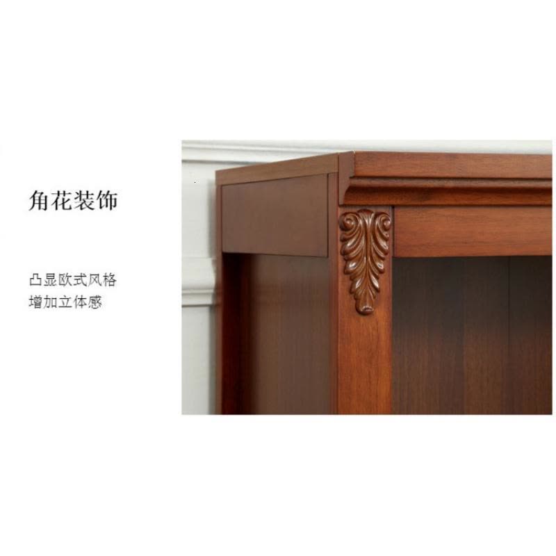 森美人美式书柜书架实木书橱儿童小书柜落地展示柜隔断储物柜收纳置物柜图片