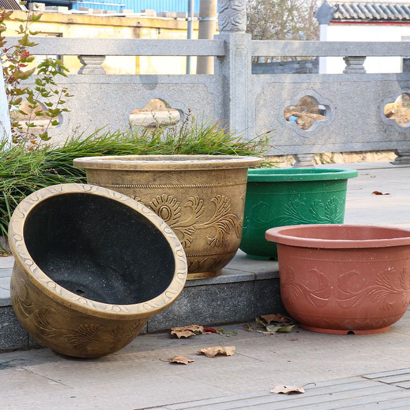 特大号花盆树脂加厚仿陶瓷花盆铁树盆景超大果树阳台庭院种树