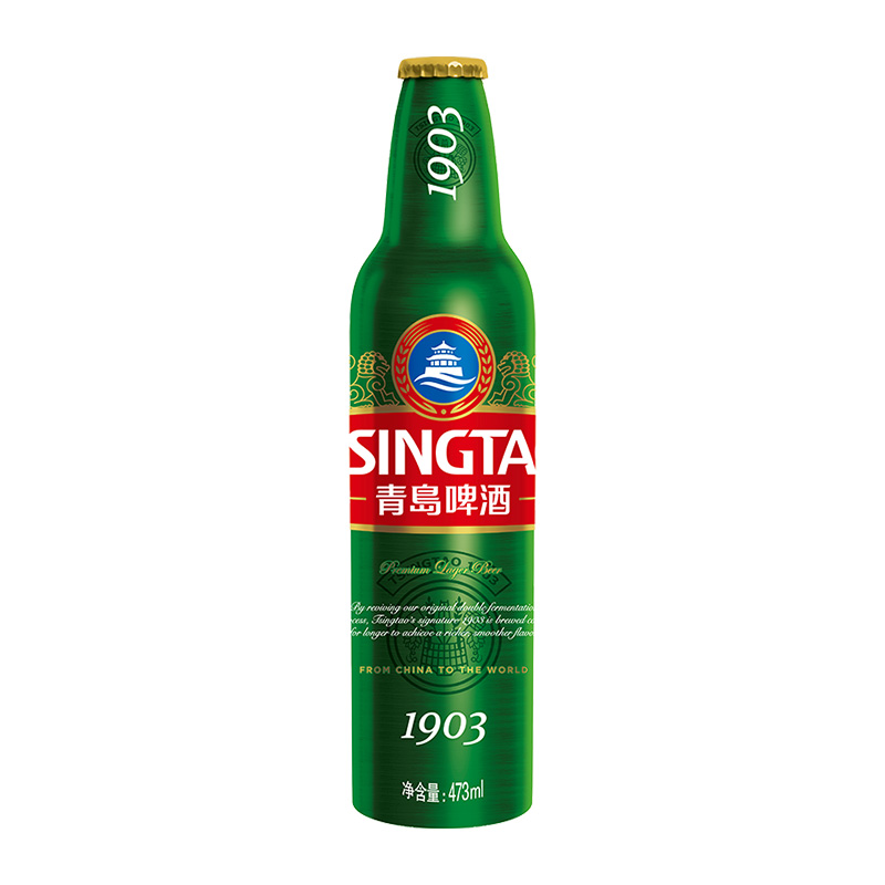 青岛啤酒(TSINGTAO) 经典 10度1903 473ml*12铝瓶装 整箱装 官方直营高清大图