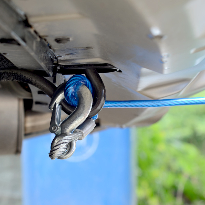 淘尔杰taoerj4米3吨汽车钢丝拖车绳拖车绳越野小车托车强力救援绳子拉