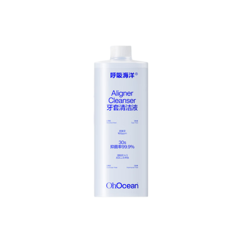呼吸海洋 牙套假牙清洁液750ml瓶装含氟阳光玫瑰(单位:瓶)