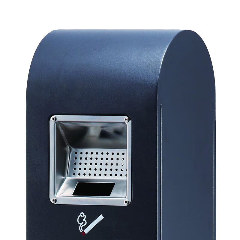 GNF烟蒂柱不锈钢座地立式带内桶 烟灰桶灭烟筒吸烟桶烟桶柱 吸烟灭烟烟头垃圾桶 GPX-129N 深灰色 配重底座高清大图