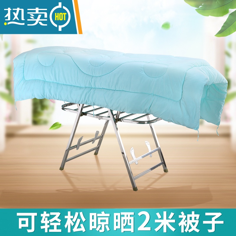 敬平晾衣架落地折叠室内家用凉衣架晒衣架卧室阳台不锈钢尿布架晒被子 810-A圆管款1.30米(无赠品) 大高清大图