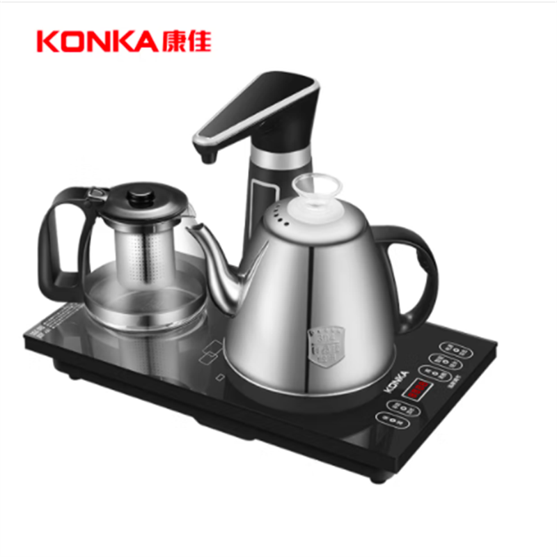 康佳(KONKA) 全自动上水壶304食品不锈钢电热水壶套装煮茶器