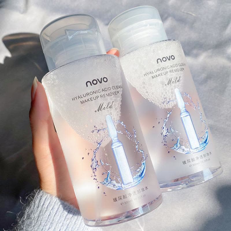 novo卸妆水脸部温和深层清洁毛孔女卸妆油液眼唇脸三合一按压式瓶图片