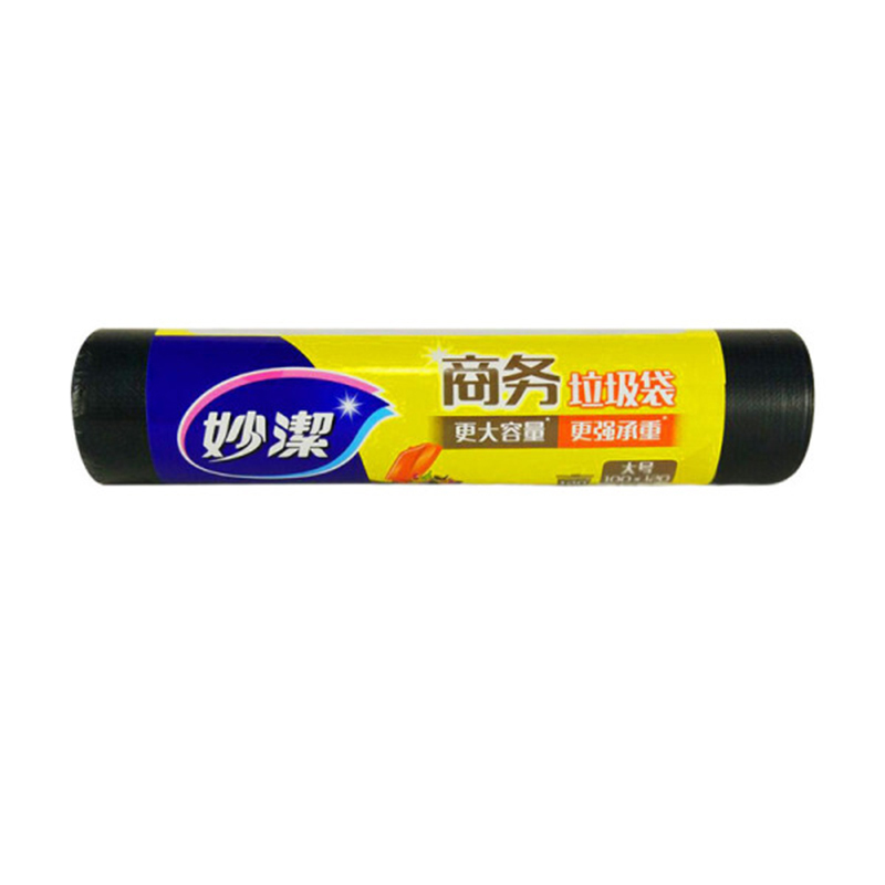 得力(deli)大号加厚平口物业垃圾袋10只/卷 30卷/箱MBGRL-BZ