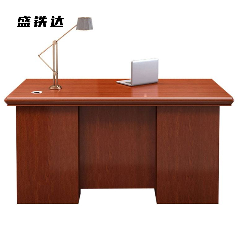 盛铁达 实木办公桌椅组合1桌1椅1400*700*760mm STD-BGZ1014 套高清大图