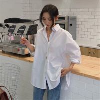 [两件套装]工装夹克女宽松港味休闲外套衬衫JK百褶裙子单件套装 单件衬衫 S