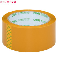 得力(deli)30238米黄色封箱胶带 6卷/筒 48mm*60y 大卷胶带胶条 快递打包胶带宽胶布
