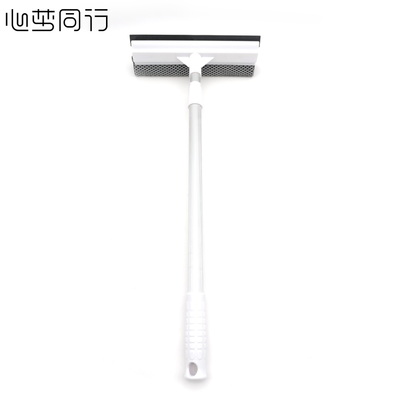 心梦同行擦玻璃神器 铝合金伸缩杆刮水板 80cm加长洗刷窗刮 桌面镜子清洁工具 0523/个高清大图