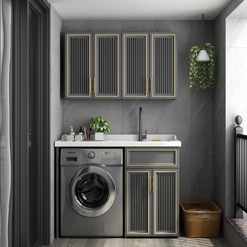 阳台挂墙式储物壁柜卫生间马桶柜置物藤印象吊柜定制洗衣机柜组合侧边
