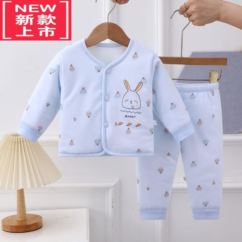 可莉允婴儿棉衣秋冬保暖套装新生儿棉服0-3-6个月男女宝宝夹棉衣服棉袄9图片