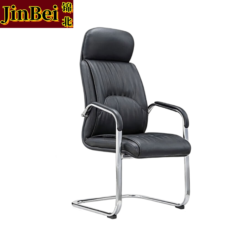 锦北椅子电脑椅办公椅会议培训椅网布椅弓形椅职员座椅H-8高清大图