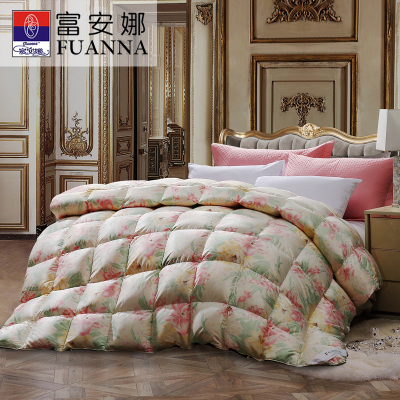 999元包邮   富安娜(FUANNA)家纺羽绒被95%白鹅绒冬被 1.8米