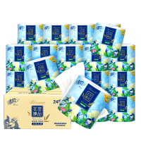 清风 花萃臻品4层140克/卷卷筒卫生纸B20CKHCE 24卷*1箱
