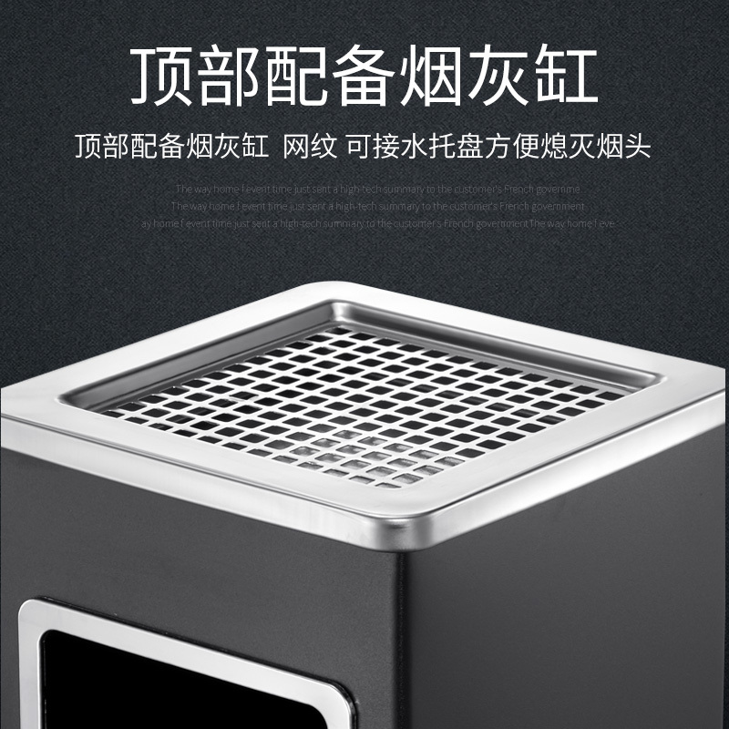 DXBG不锈钢圆形大号商用垃圾桶酒店ktv大堂立式烟灰桶电梯口高档户外