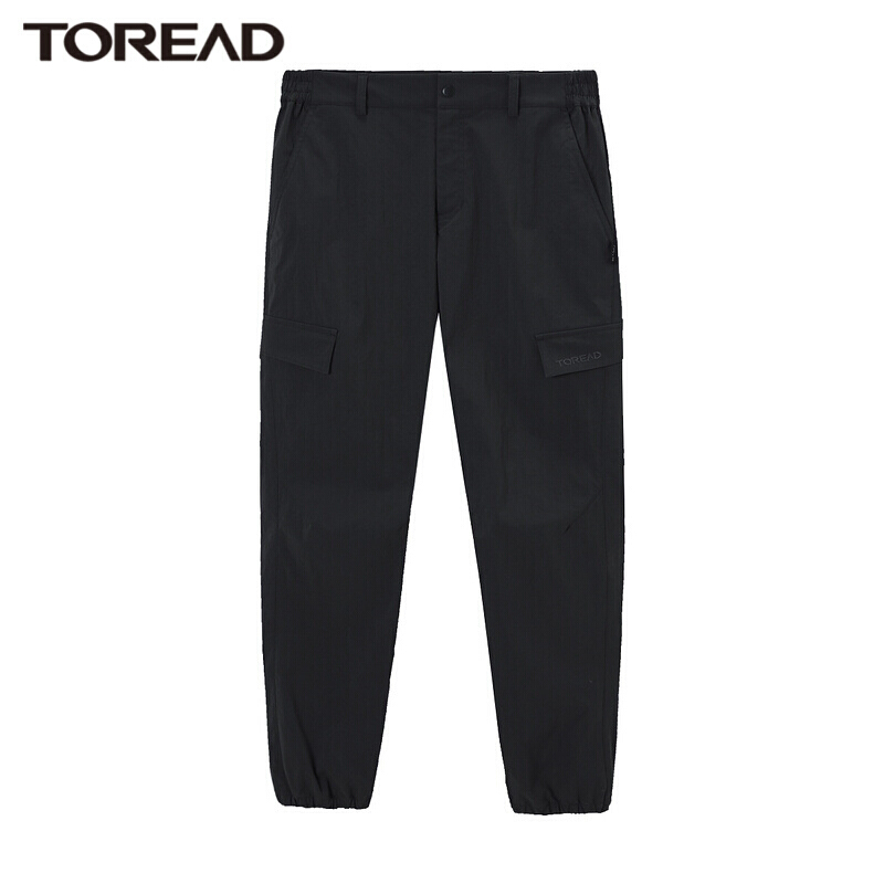 探路者徒步裤男户外轻薄透气旅行长裤束裤脚 春夏季新品柔软舒适弹力男士工装休闲裤