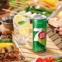 百事可乐 七喜柠檬味汽水细长易拉罐 330ml*6罐组