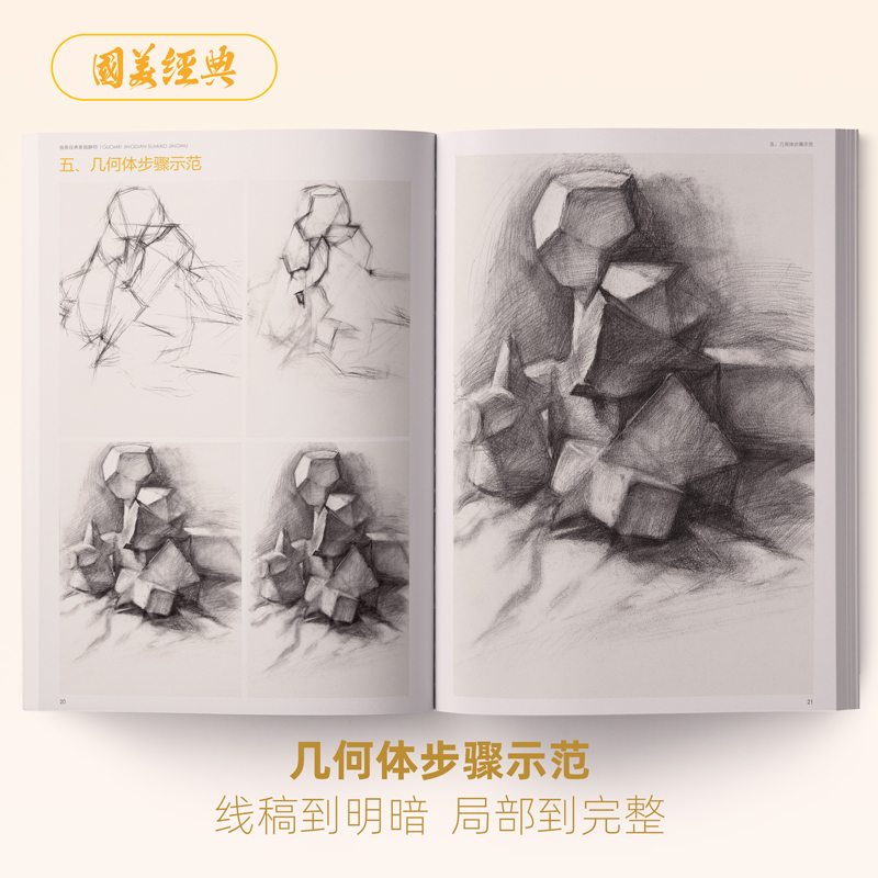 [正版]国美经典素描静物临摹书籍精选画册范本美术生对临考级艺考零基础入门教程学材照片对画联考