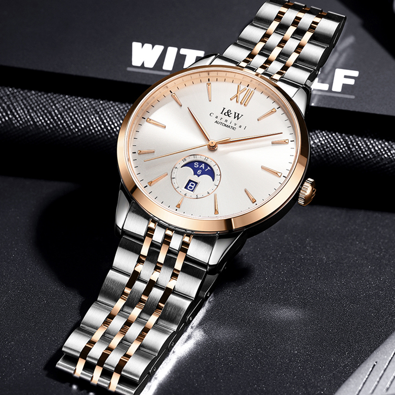 瑞士手表爱沃驰I&W CARNIVAL自动机械表男表进口机芯个性时尚防水简约男士轻奢气质商务腕表527G高清大图