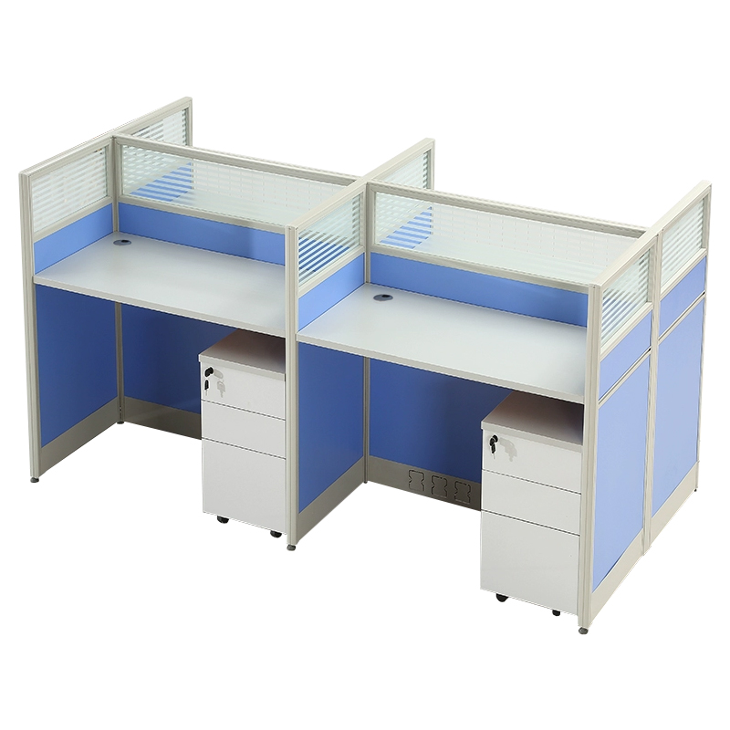 中豫鑫泽 ZYXZ5031810 职员桌屏风工位职员办公桌 王字型四人位含柜