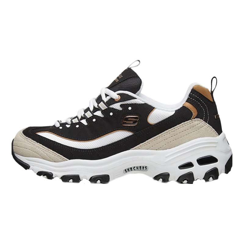 Skechers/斯凯奇女鞋新款复古熊猫鞋轻质缓震运动休闲鞋66666228-BKGD ZP图片