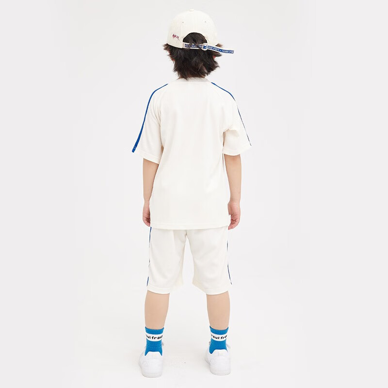 3525325234F大嘴猴(paul frank)童装儿童套装夏季时尚百搭男女款潮流短袖套装 米白 130