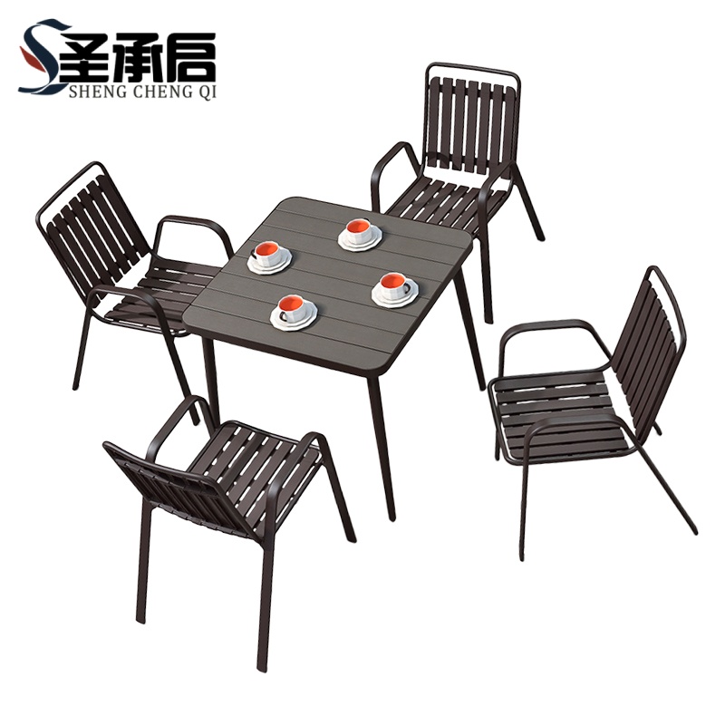 圣承启 室外桌椅 方桌*4椅 套高清大图