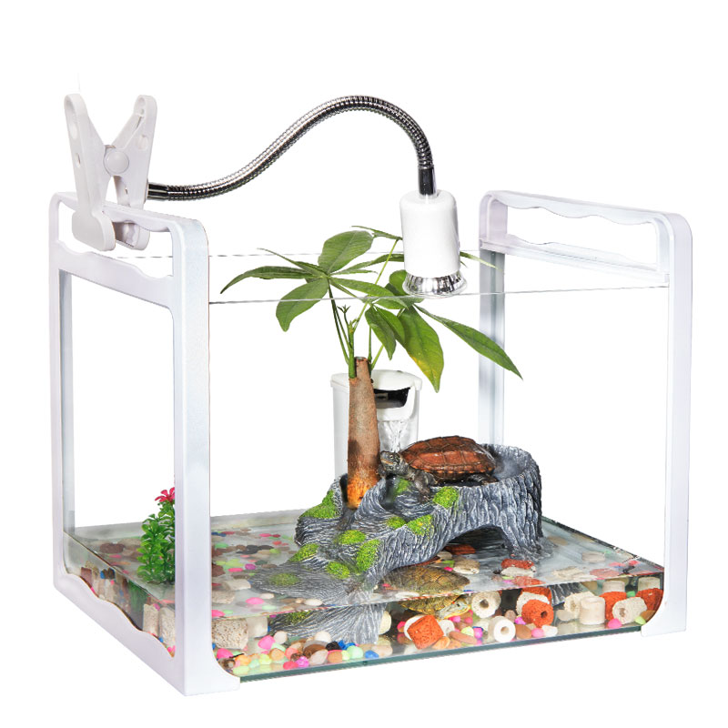 小乌龟缸鳄龟别墅龟池养龟箱专用缸特大型玻璃小型金鱼缸造景家用高清大图