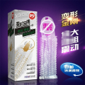 倍力乐变形金刚加长加粗延时水晶震动狼牙套成人情趣性用品震动延时套环情爱玩具