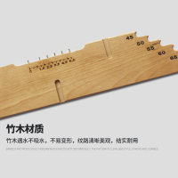 子线尺钩距实木多功能绕线板缠线板下线钓鱼鱼线子线板尺子量线板 75--100线距【带钩距】【升级加强版】