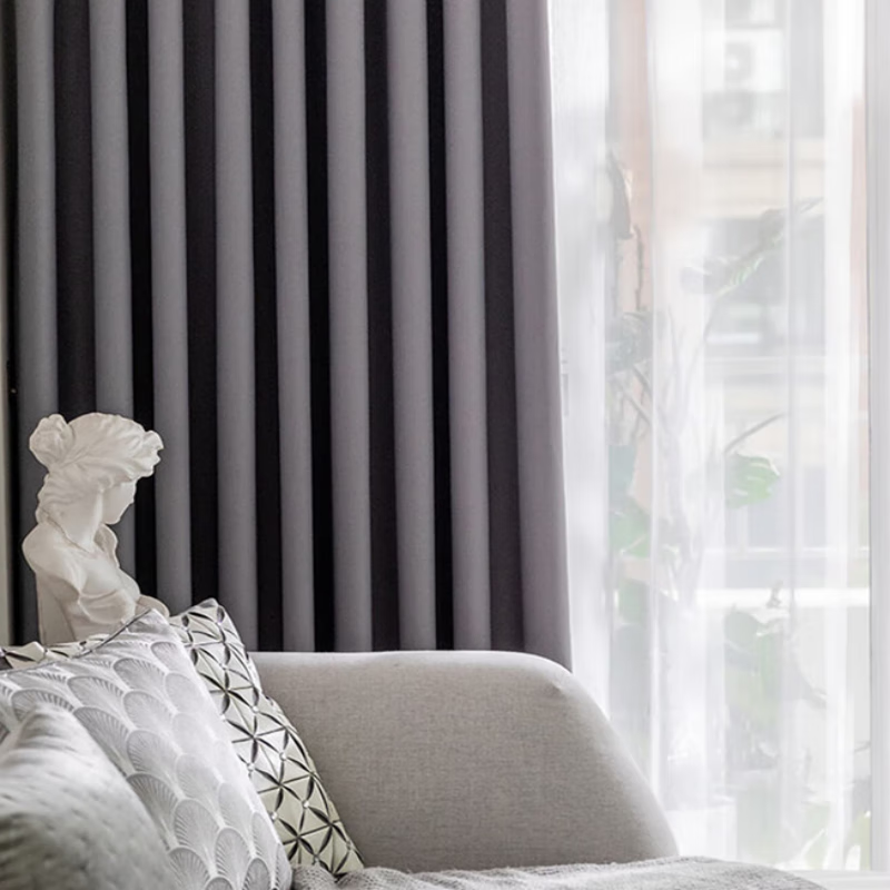 若叶之季 RY-CL626 聚酯纤维 1m*1m 窗帘 1.00 米/个 (计价单位：个) 灰色高清大图