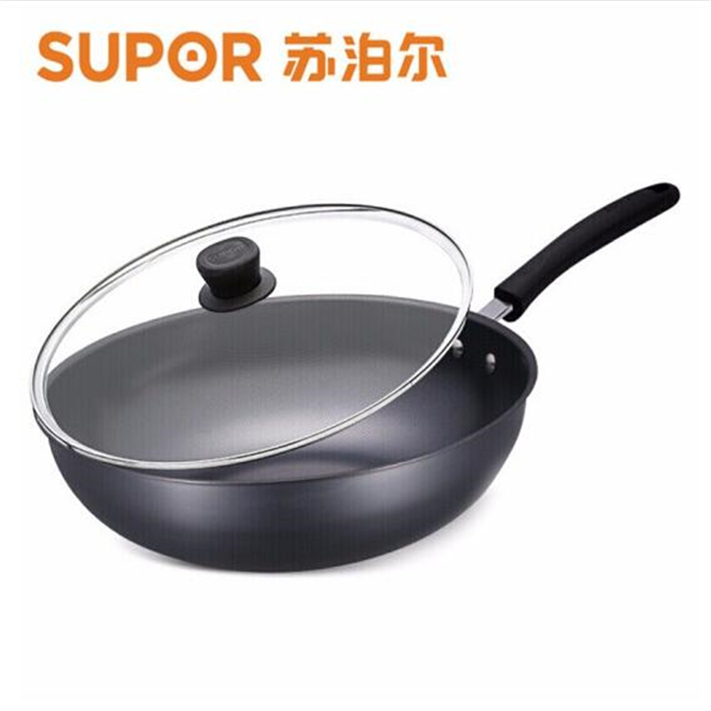 苏泊尔炒锅 真不锈健康铁锅 明火 气灶专用锅具 -34CM FC34T12