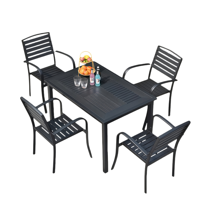 荺炬户外桌椅1桌4椅套高清大图