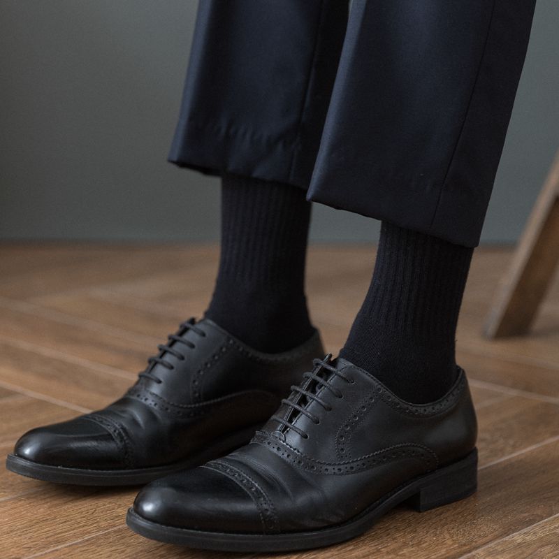 白色2双均码黑色西装袜子男长袜夏季高筒男士正装商务西裤皮鞋长筒袜