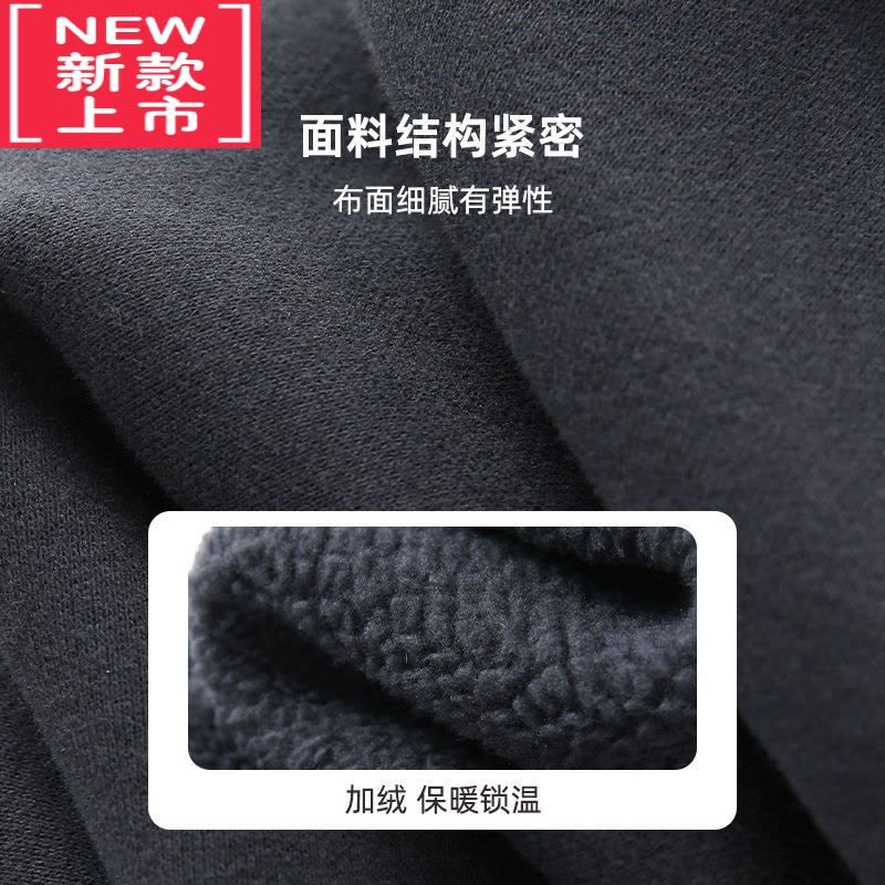 可莉允儿童休闲加绒保暖卫裤2022秋季新款男宝宝运动休闲长裤潮保暖裤图片