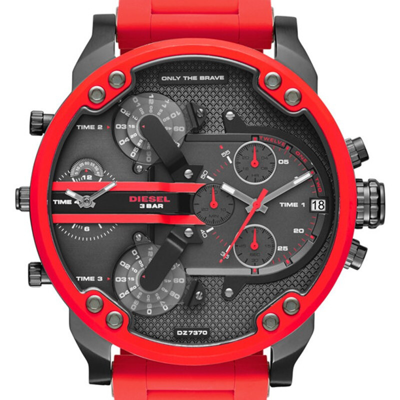 diesel迪赛男士手表石英表mrdaddy表盘直径57mm不锈钢时尚休闲dz7370