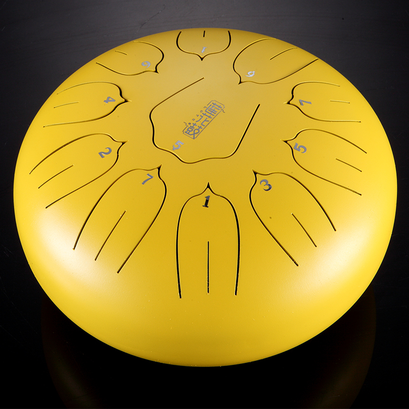 鲁儒空灵鼓琴钢舌鼓金秋黄12寸11音c调成人乐器儿童忘忧鼓莲花鼓手碟