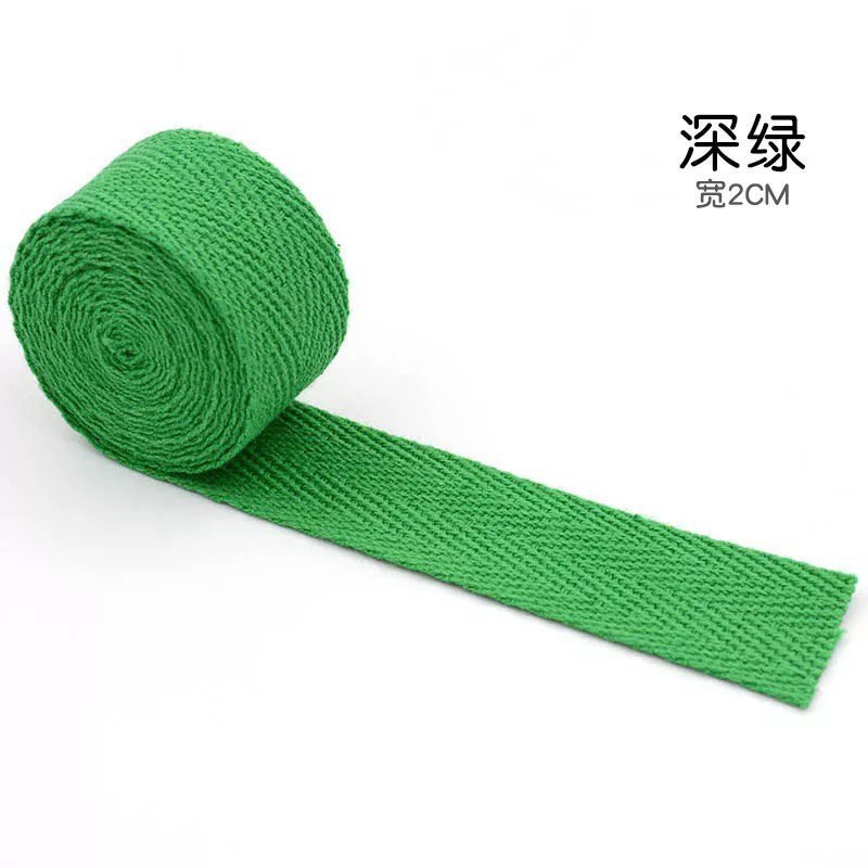 家柏饰(CORATED)2cm织带带子人字带布带包边带布彩带服装辅料棉布条滚边包边条带 深绿2cm【10米】