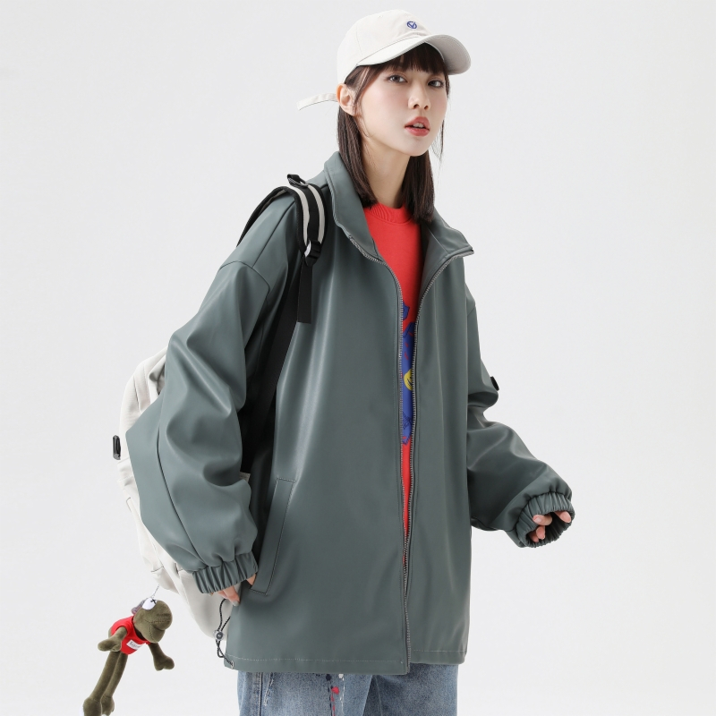 DEBRAND情侣款皮衣外套女ins潮韩版机车痞帅春秋时尚百搭外穿上衣