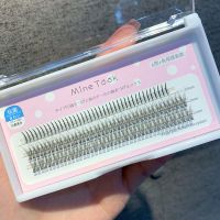 minetook假睫毛单根A型仙子毛鱼尾朵毛混合装自然单簇分段下睫毛 鱼尾混合装款(三排) 单盒装