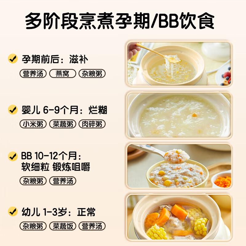小熊(Bear)电炖锅婴儿辅食锅bb煲辅食机炖盅电炖锅婴儿1LDDG-D10H5高清大图