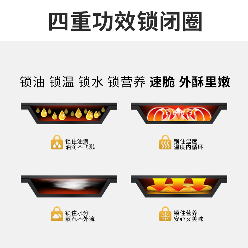 利仁(Liven)电饼铛(小咖)LR-T30A8家用加深多功能煎烤烙饼机智能悬浮式苏宁自营